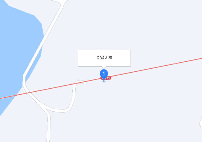 余家大院在百度地图上标注的位置